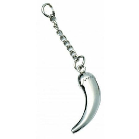 Pendentif Corne Porte-bonheur En Argent 925 - Collier Ou Bracelet, émaillé, Fabriqué En Italie, 2,5 Cm