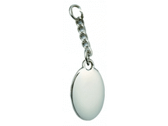 Pendentif ovale avec chainette