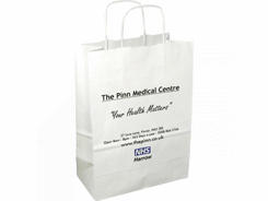 Petit sac en papier recyclé blanc