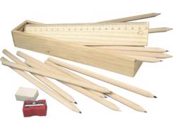 Plumier en bois publicitaire