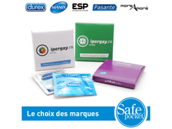 Pochette 2 préservatifs ou 1 préservatif + 1 lubri