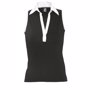 Polo bicolore femme sans manche parade Au choixnoir et blanc