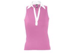 Polo bicolore femme sans manche parade