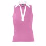 Polo bicolore femme sans manche parade Au choixrose orchidee et bla