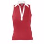 Polo bicolore femme sans manche parade Au choixrouge et blanc