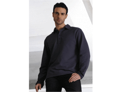 Polo coton et elasthanne manches longues lourd