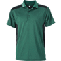 Polo de travail homme manches courtes Au choixvert foncé/noir