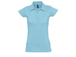 Polo femme manches courtes effet flammé paprika