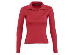 Polo femme manches longues pulp