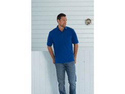 Polo logoté de travail homme manches courtes