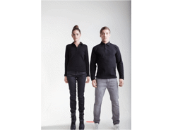 Polo manches longues homme stretch