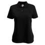 Polo piqué femme 65/35 ceintré Au choixBlack