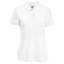 Polo piqué femme 65/35 ceintré Au choixWhite