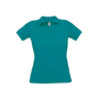 Polo piqué femme B&C SAFRAN PURE Au choixDiva Blue