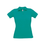 Polo piqué femme B&C SAFRAN PURE Au choixReal Turquoise