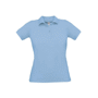 Polo piqué femme B&C SAFRAN PURE Au choixSky Blue