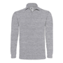 Polo piqué lourd manches longues HEAVYMILL Au choixHeather Grey