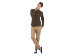 Polo piqué manches longues Safran