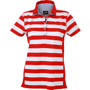 Polo rayé femme manches courtes Au choixrouge/blanc