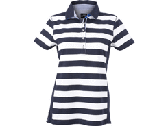 Polo rayé femme manches courtes