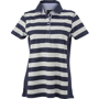 Polo rayé femme manches courtes Grisgris sport/bleu mari
