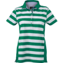 Polo rayé femme manches courtes Au choixvert Irlandais/blanc