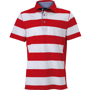 Polo rayé homme manches courtes Au choixrouge/blanc