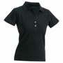 Polo uni femme manches courtes 200gr Noirnoir