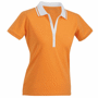 Polo uni femme manches courtes 200gr Au choixorange/blanc