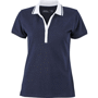 Polo uni femme manches courtes 200gr Au choixbleu marine/blanc