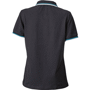 Polo uni femme manches courtes 220gr Au choixnoir/blanc/turquoise