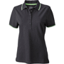 Polo uni femme manches courtes 220gr Au choixnoir/blanc/vert citr