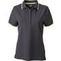 Polo uni femme manches courtes 220gr Au choixnoir/blanc/jaune