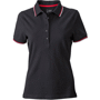 Polo uni femme manches courtes 220gr Au choixnoir/blanc/rouge
