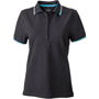 Polo uni femme manches courtes 220gr Au choixnoir/blanc/turquoise