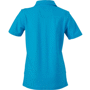 Polo uni femme manches courtes Vichy Au choixturquoise/blanc