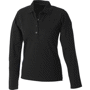 Polo uni femme manches longues Noirnoir