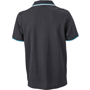 Polo uni homme manches courtes Noirnoir/blanc/turquoise