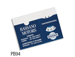 Porte-assurance plastique blanc/bleu