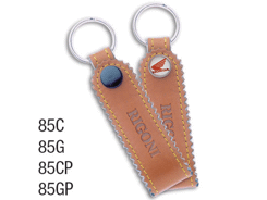 Porte-clé cuir cranté