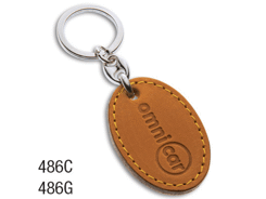 Porte-clé cuir ovale