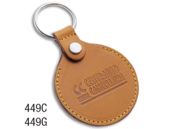 Porte-clé en cuir embossé