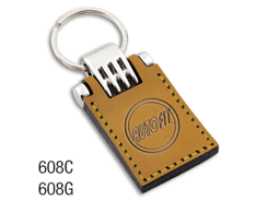 Porte-clé en cuir rectangle