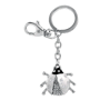 Porte cle métal coccinelle blanche Blancblanc