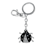 Porte cle métal coccinelle noire Noirnoir