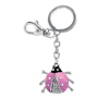 Porte cle métal coccinelle rose Roserose