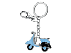 Porte cle métal vespa bleu