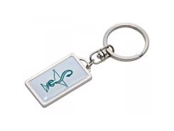 Porte clé publicitaire dome en métal