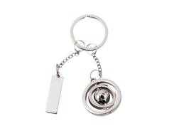 Porte clé publicitaire globe en métal