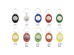 Porte-clés acrylique avec jeton (différentes coule